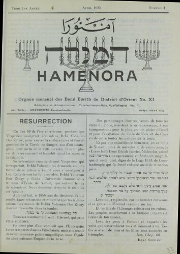 Hamenora. avril 1925 - Vol 03 N° 04